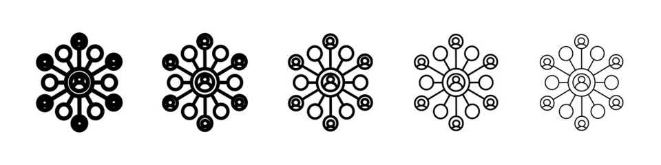 Fototapeta premium Stakeholders icon Symbol mark in Outline style