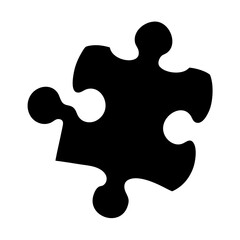puzzle piece icon, puzzle piece silhouette vector illustration-simple silhouette illustration of puzzle piece, perfect for puzzle piece logos and icons