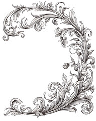 Fototapeta premium Floral flower vector Illustrations on white background