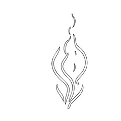 Dynamic Flame Outline: Abstract Artistic Element