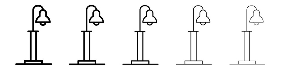 Street light icon Symbol mark in Outline style