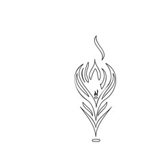 Abstract Fire Outline Sketch for Creative Design