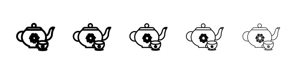 Teapot icon Symbol mark in Outline style