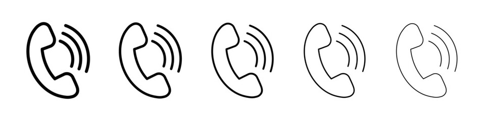 Telephone icon Symbol mark in Outline style