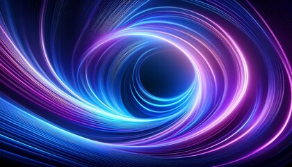 Captivating abstract background of blue and purple light swirls, ideal for technology or energy themed projects. Generated image