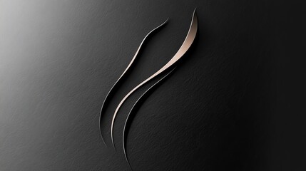 A sleek and elegant logo design for a makeup brand, featuring a minimalist aesthetic with soft, flowing lines and subtle beauty-related elements, reflecting the brand's sophistication and style. 