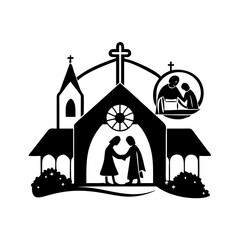 sanctuary icon icon, sanctuary icon silhouette vector illustration-simple silhouette illustration of sanctuary icon, perfect for sanctuary icon logos and icons