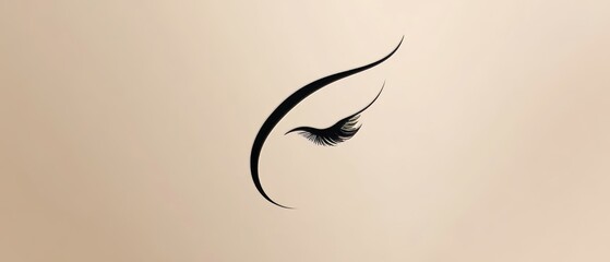 A sleek and elegant logo design for a makeup brand, featuring a minimalist aesthetic with soft, flowing lines and subtle beauty-related elements, reflecting the brand's sophistication and style. 