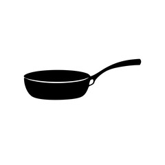 saut pan icon, saut pan silhouette vector illustration-simple silhouette illustration of saut pan, perfect for saut pan logos and icons