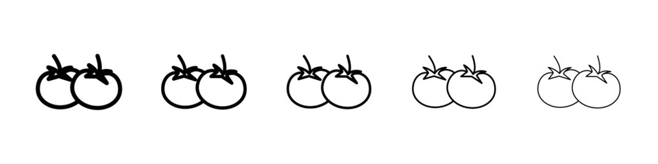 Tomato icon Symbol mark in Outline style