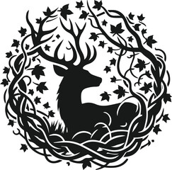 Deer vector silhouette