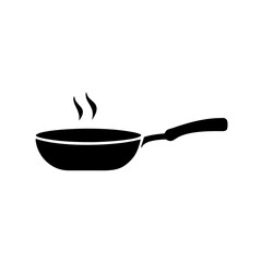 saut pan icon, saut pan silhouette vector illustration-simple silhouette illustration of saut pan, perfect for saut pan logos and icons