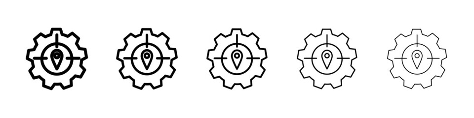 Obraz premium Tracking system icon Symbol mark in Outline style