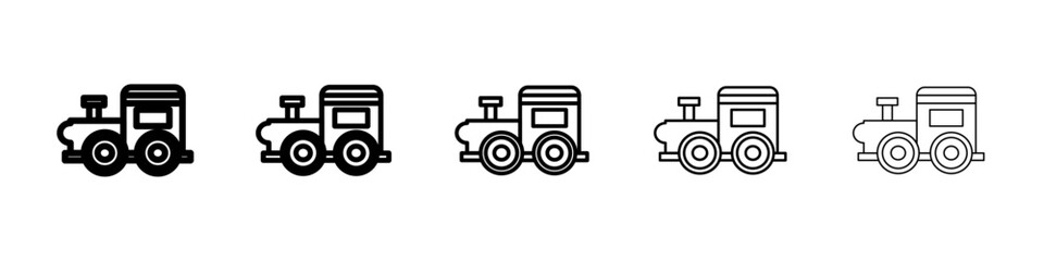 Toy train icon Symbol mark in Outline style
