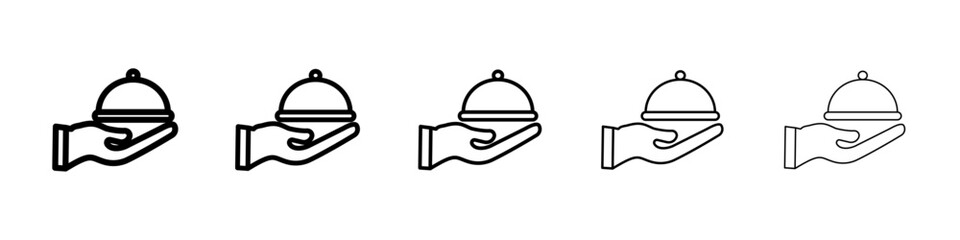 Tray of Food Icon Symbol mark in Outline style