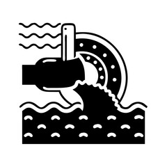 sewer system icon, sewer system silhouette vector illustration-simple silhouette illustration of sewer system, perfect for sewer system logos and icons