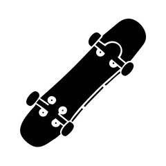 skateboard icon, skateboard silhouette vector illustration-simple silhouette illustration of skateboard, perfect for skateboard logos and icons
