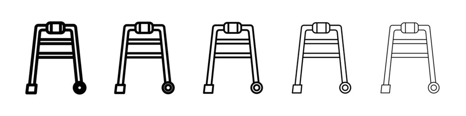 Walker icon Symbol mark in Outline style
