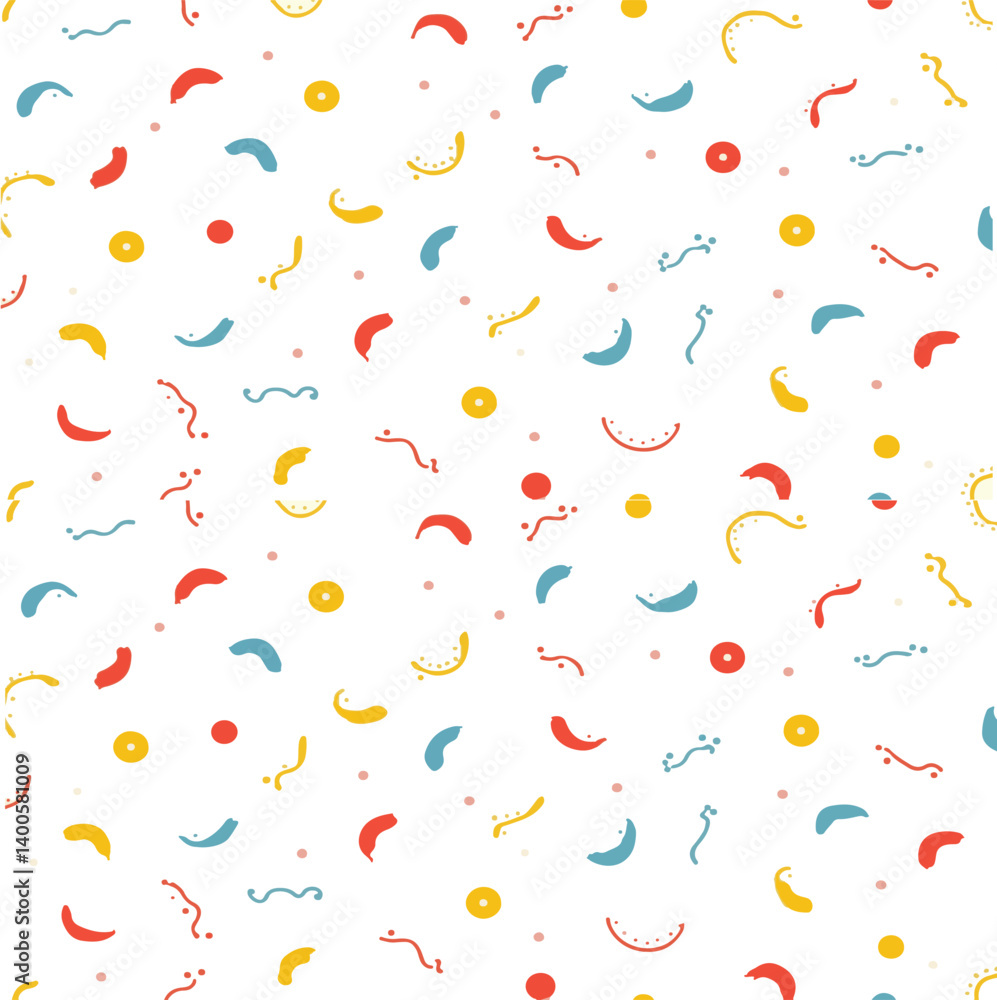 Poster abstract multicolor blob on white made from defocused circles.confetti seamless background.