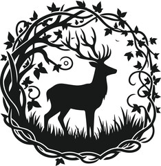 Deer vector silhouette
