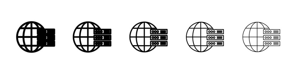 Web server icon Symbol mark in Outline style