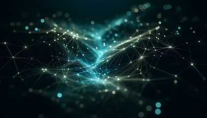 An ultra-realistic 4K abstract digital background featuring glowing points and lines that form a plexus structure.