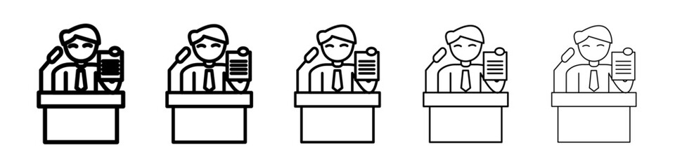 Witness icon Symbol mark in Outline style