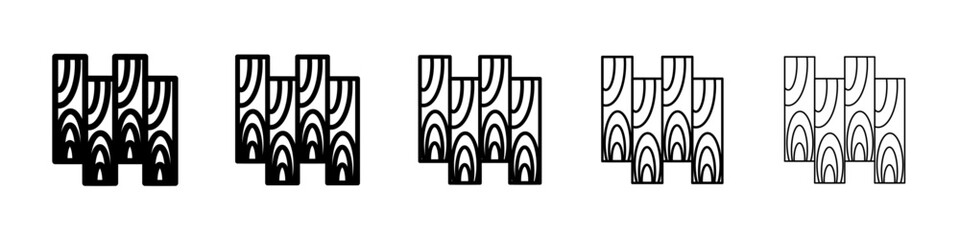 Wood board icon Symbol mark in Outline style