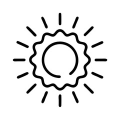 Sun icon vector illustration sunshine light summer heat weather sunlight bright nature symbol drawing