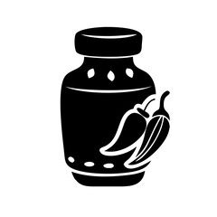 spice jar icon, spice jar silhouette vector illustration-simple silhouette illustration of spice jar, perfect for spice jar logos and icons