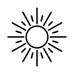 Sun illustration vector graphic design sunshine rays light summer heat sunburst icon drawing doodle