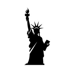 statue of liberty icon, statue of liberty silhouette vector illustration-simple silhouette illustration of statue of liberty, perfect for statue of liberty logos and icons