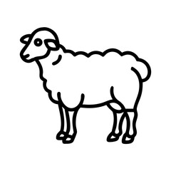 Sheep illustration vector drawing of a farm animal for kids coloring page and graphic design needs