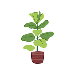 decor artificial plant cartoon vector illustration