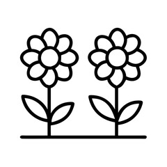 Vector flower garden illustration clip art design floral blossom bloom nature botanical spring summer plant icon symbol graphic drawing outline