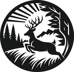 Deer vector silhouette