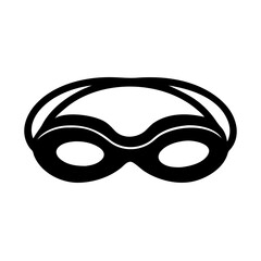 swimming goggles icon, swimming goggles silhouette vector illustration-simple silhouette illustration of swimming goggles, perfect for swimming goggles logos and icons