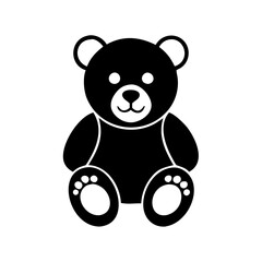 teddy bear icon, teddy bear silhouette vector illustration-simple silhouette illustration of teddy bear, perfect for teddy bear logos and icons