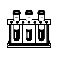 test tube rack icon, test tube rack silhouette vector illustration-simple silhouette illustration of test tube rack, perfect for test tube rack logos and icons