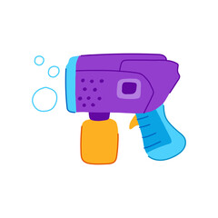 outdoor bubble gun toy cartoon vector illustration