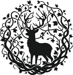 Deer vector silhouette