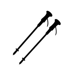 trekking poles icon, trekking poles silhouette vector illustration-simple silhouette illustration of trekking poles, perfect for trekking poles logos and icons