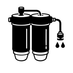 water filter icon, water filter silhouette vector illustration-simple silhouette illustration of water filter, perfect for water filter logos and icons