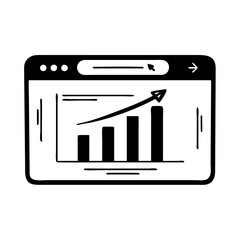 website traffic icon, website traffic silhouette vector illustration-simple silhouette illustration of website traffic, perfect for website traffic logos and icons