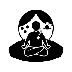 wellness retreat icon icon, wellness retreat icon silhouette vector illustration-simple silhouette illustration of wellness retreat icon, perfect for wellness retreat icon logos and icons