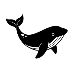 whale icon, whale silhouette vector illustration-simple silhouette illustration of whale, perfect for whale logos and icons