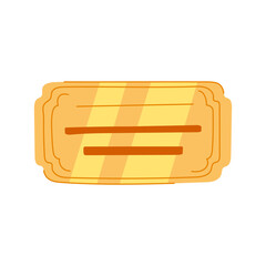 sports golden ticket cartoon vector illustration