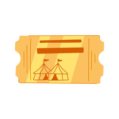 airline golden ticket cartoon vector illustration