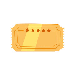 entry golden ticket cartoon vector illustration