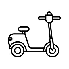 Fototapeta premium Electric scooter vector illustration for personal transportation and eco friendly urban mobility solution